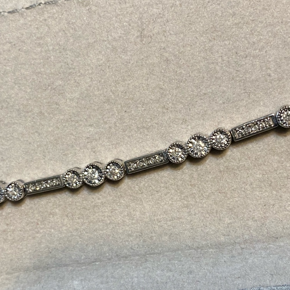 3/4 carat tw white gold diamond bracelet